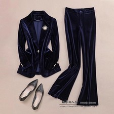 Completo donna velluto verde 3