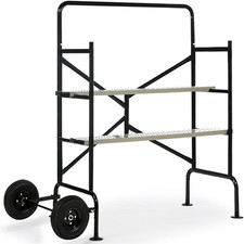 – Ponteggio mobile su ruote L 140 x l 78 x h 135 cm, con 2 piattaforme