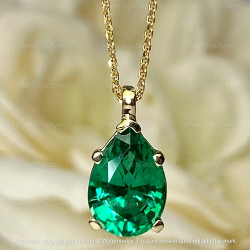 Ciondolo donna smeraldo - , verde