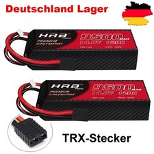 2x HRB 4S 14,8V 9500mAh TRX 120C batteria LiPo per RC aereo auto drone camion