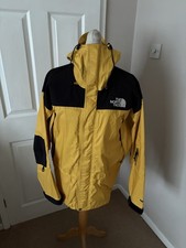 Giacca parka montagna uomo vintage anni 90 nero e giallo The North Face Goretex L