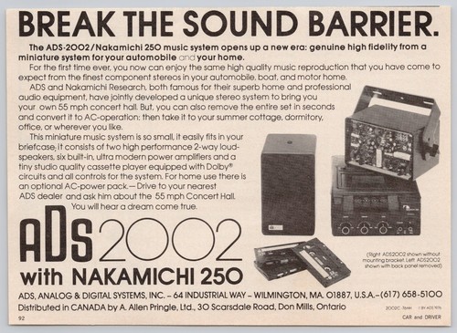 1976 ads 2002 nakamichi - nakamichi, 250