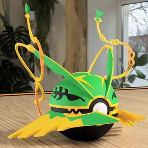 0384 mega rayquaza - rayquaza, pokeball