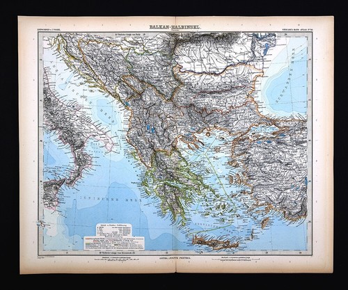 1892 mappa stieler - 1892, balcani