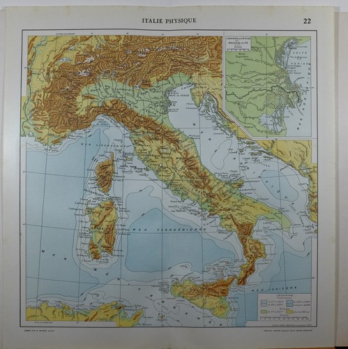 1929 mappa originale italia - 1929,