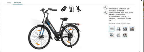 Varun bici elettrica - elettrica,, 28''