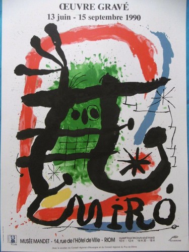 Miro joan affiche - joan, originale