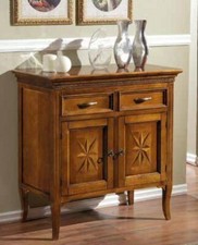 CREDENZA NOCE INTARSIATA CON