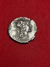 MONETA ROMANA REPUBBLICANA ANTICA RARA COLLEZIONE GENS SERVILIA
