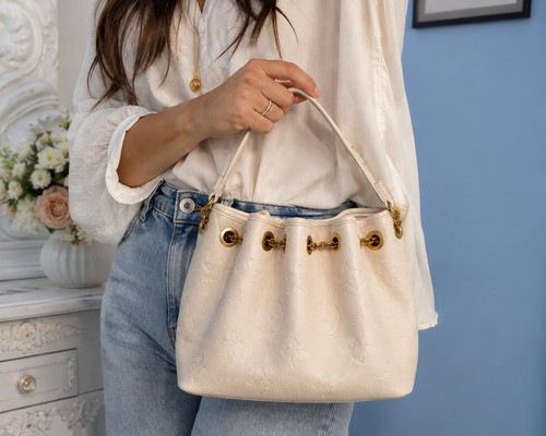 Borsa donna secchiello - borsa, bianca