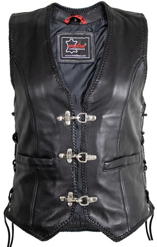 Gilet pelle donna - in,