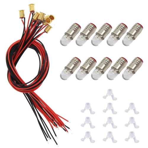 Sets warm white 5mm screw - 10,