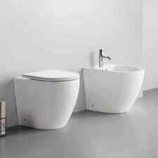 SANITARI A TERRA TAURUS FILO MURO SCARICO VORTEX WC BIDET Rallentata Coprivaso