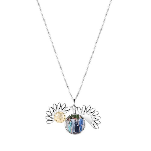 Medaglione girasole argento