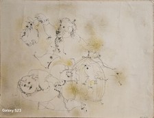 Luca Alinari,  Tecnica Mista Su carta, 1970, 27,5×35 Cm.