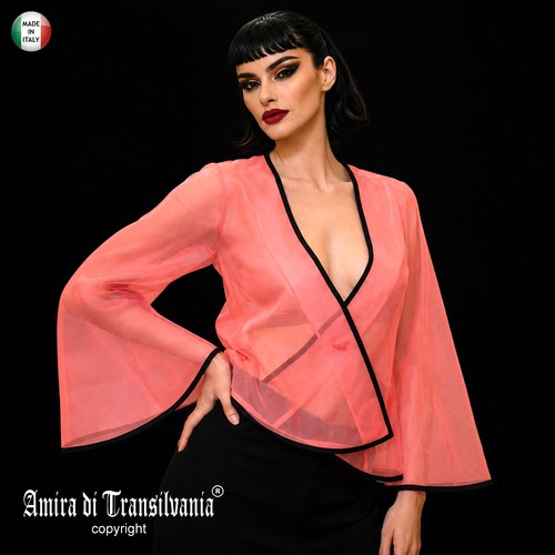 Blusa giacca organza - giacca, camicia