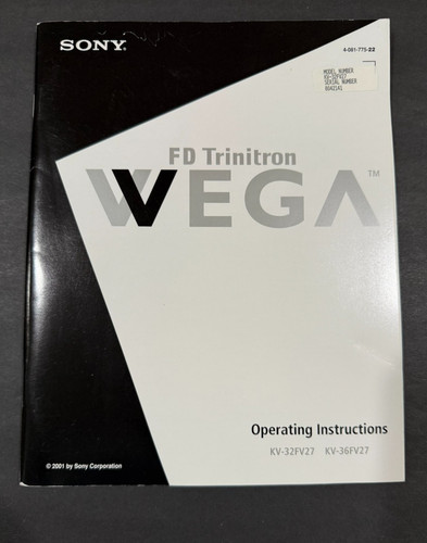 Sony trinitron wega tv - fd,