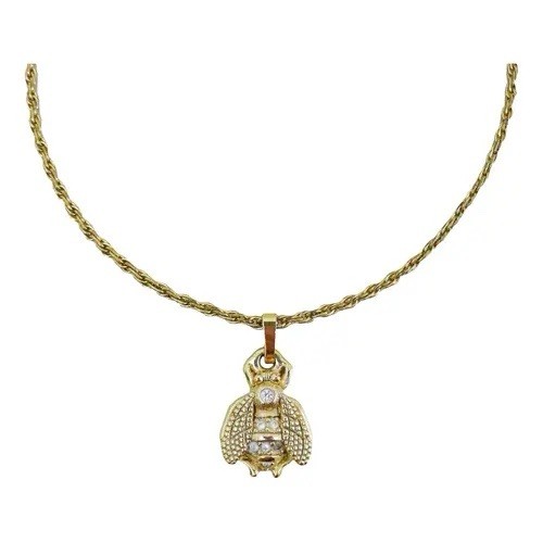 Collana catena oro strass