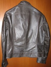 Giacca vera pelle-giubbotto-Bata-sportivo-tg 48-grigio