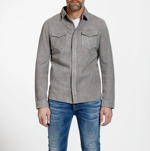 Giacca camicia uomo - , pelle