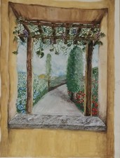 Dipinto a tempera acrilica su