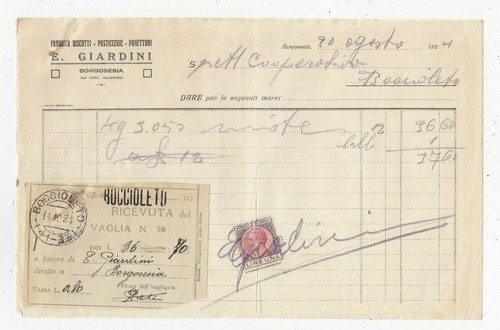Fattura borgosesia fabbrica - borgosesia,