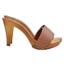 Zoccoletti color cuoio pelle