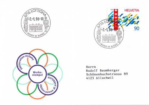 Svizzera lettera sst lottigna - svizzera,