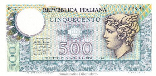 Repubblica 500 lire mercurio - -,