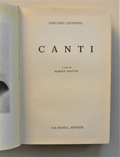Canti giacomo leopardi la - di,