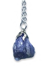 Pietra Dura TANZANITE GREZZA collana ciondolo