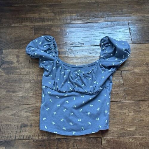 Crop top blu - , floreale