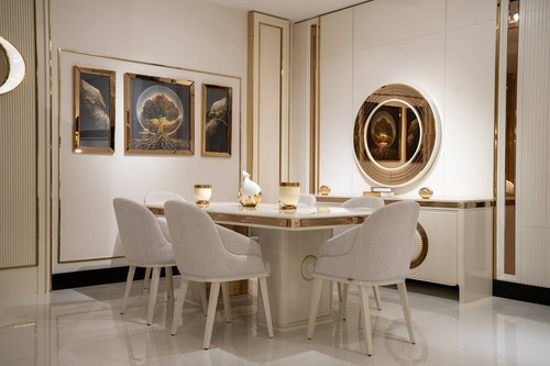 Elegantes esszimmer set - elegantes, in