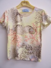 TSHIRT MAGLIETTA MISS BLUMARINE BIMBA CONCHIGLIE MARE COTONE ELASTICIZZATO 8 A