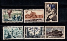Francia 1955 MNH mongolfiera 80%, Florian, tv, treno