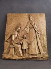 1950 1960 SACRA FAMIGLIA BASSORILIEVO OPERA CONTEMPORANEA NATALIZIA!