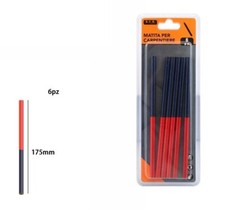 Set 6 Penne Matite Per Falegname Artigiano Carpentiere Lunghezza 17,5cm dfh