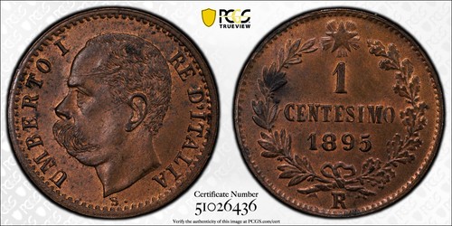 1895 pcgs ms64bn italia 1 - 1895,