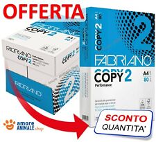 Carta A4 FABRIANO COPY 2 → 1 / 2 / 5 / 10 risma 500 fogli → 80 gr per Stampante