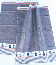 2x Strofinaccio Barche Ruota Dentata Kracht Cucina Panni Lino Mezza Nord Baltico