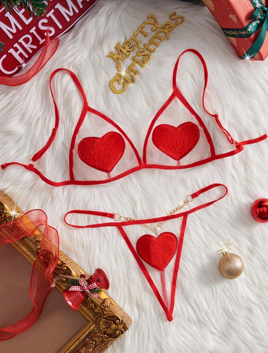 Set intimo cuori reggiseno - intimo,