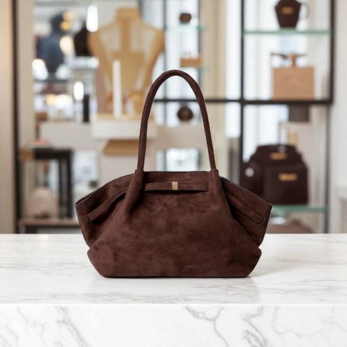 New chocolate brown suede - new,