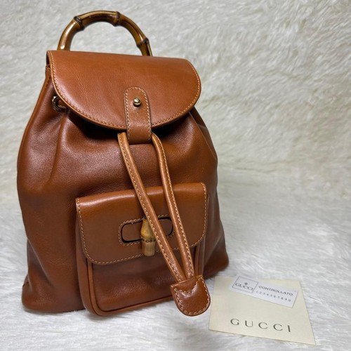 Gucci zaino bambù - gucci, pelle