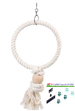 GIOCO PAPPAGALLO CORDA ANELLO ALTALENA CENERINO ARA AMAZZONE PARROCCHETTO CONURO