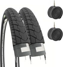 2 COPERTONI 26 X 1.75 Slick Stradali + CAMERE PNEUMATICI x CITY BIKE BICI MTB 26