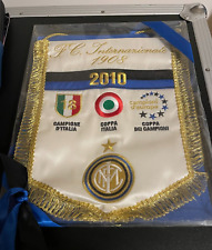 INTER FC  GAGLIARDETTO CELEBRATIVO RICAMATO TRIPLETE 2009/2010 CONF. ORGINALE
