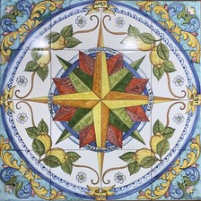 Pannello Decorato A Mano 80x80