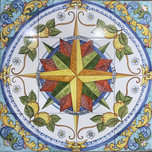 Pannello decorato mano 80x80 - decorato,