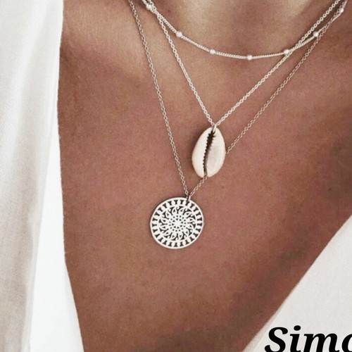 Collana donna lunga argento - collana,