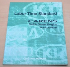 KIA Carens D4EA Diesel Labor Time Standard Engine Nachtrag Werkstatthandbuch 